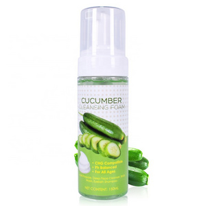 OEM  Orgic Cucumber  Beauty Whiting Firming Moisturize Facial Cleanser  Foaming 150ml Face Wash Foam