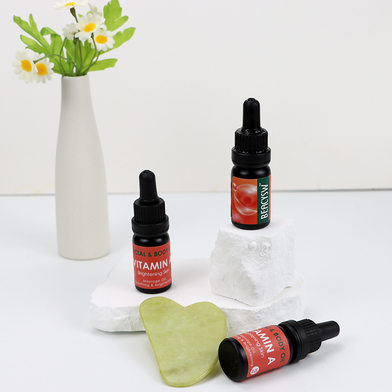 Jojoba Oil Natural Essential Oil Belly Detox Drainage Oil Set With Gua Sha Pad