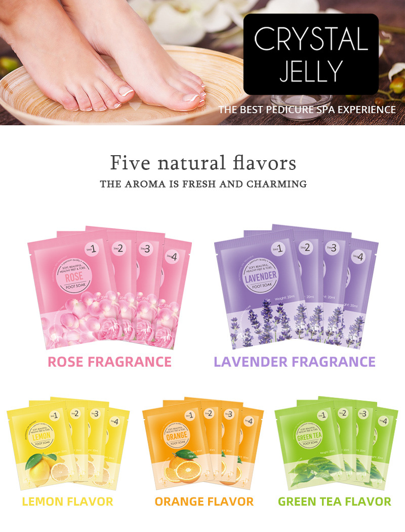 Jelly Spa Pedicure Foot Soak And Scrub Pedicure Kit foot soak scrub spa bath manicure pedicure box gift set