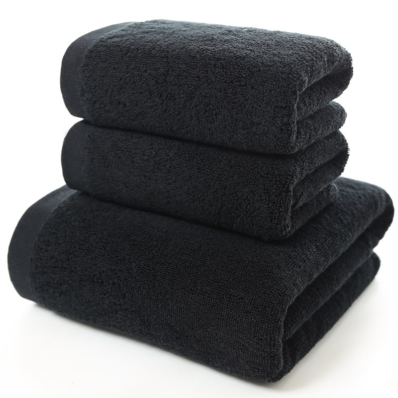 wholesale Highly Absorbent Towels Hand Gym Home Hair Care 100% Cotton Thick customized White Grey Black Towels Salon Towels