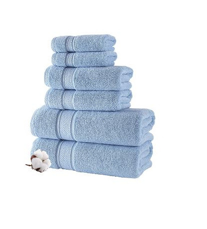 Wholesale 600 GSM High Quality Towel Set 100%  Cotton Towels Customized Large Thick Pack of 6 Towels for Hotels, salon and Spa