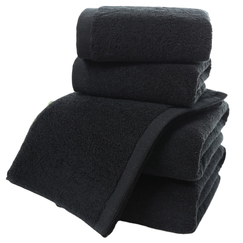 wholesale Highly Absorbent Towels Hand Gym Home Hair Care 100% Cotton Thick customized White Grey Black Towels Salon Towels