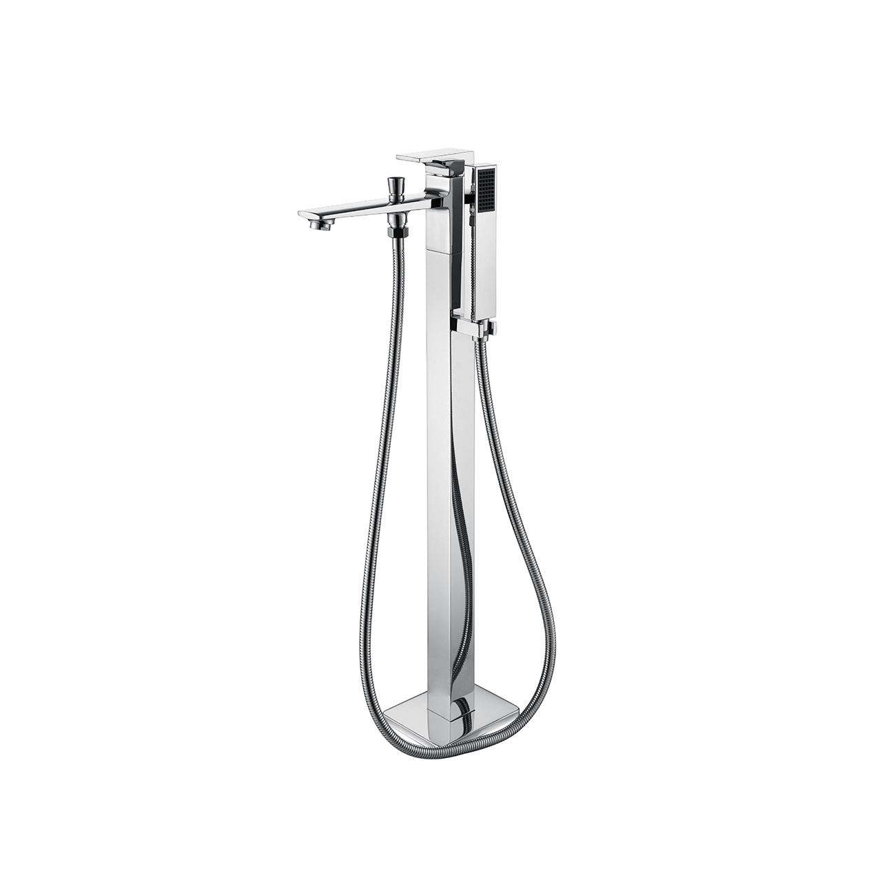 High Quality Free Standing Bathroom Tub Shower Handheld Filler Tub Mixer Tap Faucet Floor Mounted Bathtub Faucet