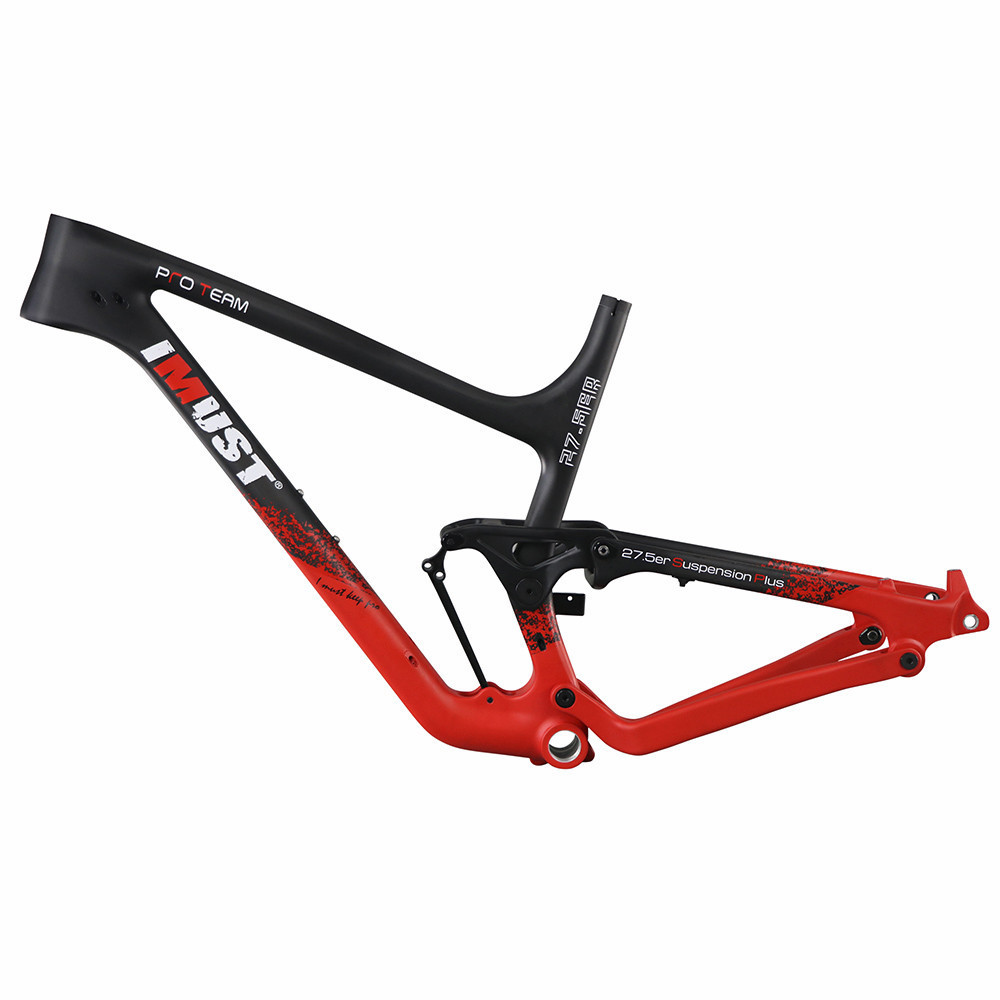 27.5 PLUS carbon MTB full suspension mountain bike frame with tire 3.0