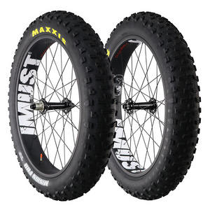 China fatbike wheel 26er carbon fat bike wheels 90mm width with Maxxis tire 26*4.8mm 3 years warranty