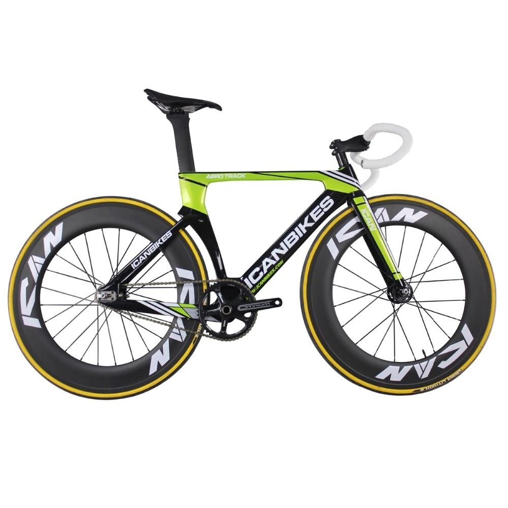 Ican Super light 6.98kg carbon track bike aero completed track bicycle full carbon bikes fixed gear bike AC135