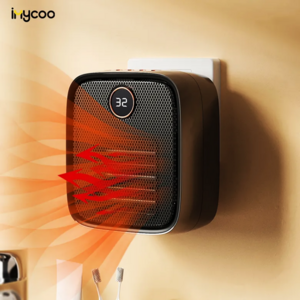 IMYCOO New Innovations Electric AC 220V Mini Hot Fan Heater Wholesale 500W Wall Mounted Fan Heater For Bathroom