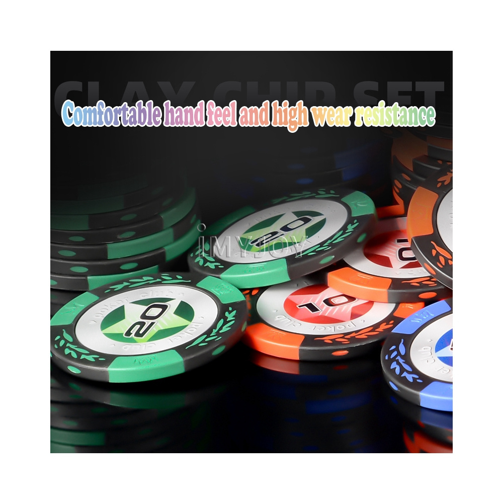 Customized high quality luxury game texas hold em poker chips sit game