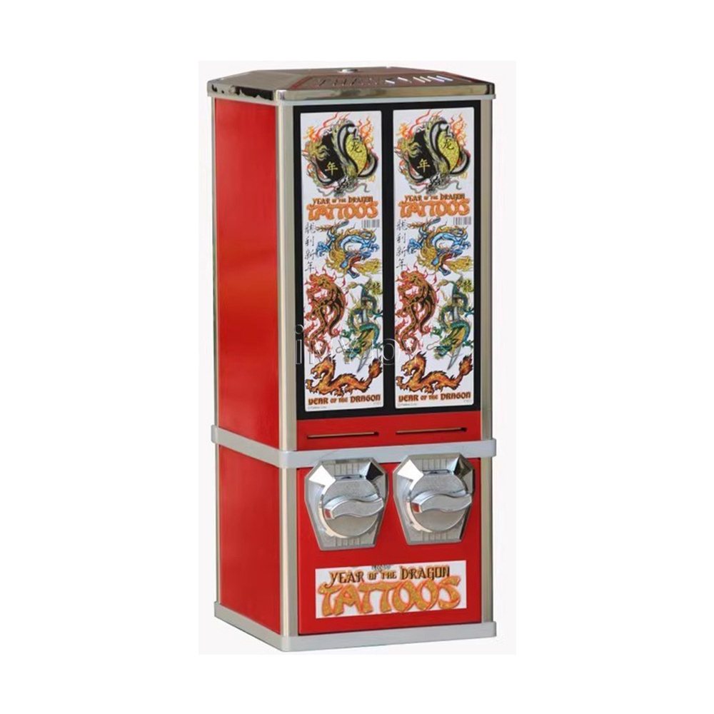 Taiwan outdoor coin operated mini children's game flat pack photo tattoo card sticker vending machine