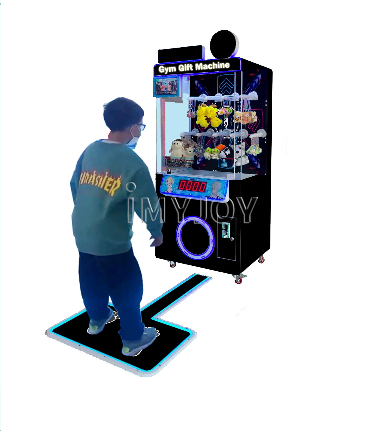 Commercial coin operated custom new funtime running sports arcade crane claw gift stacker game prize pusher vending machine