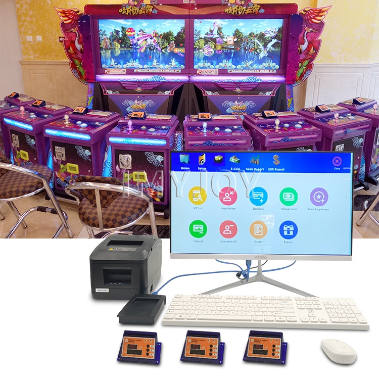 Fish Coin Operated Multi Game Coin Operating Games Card Management System machine For Kids