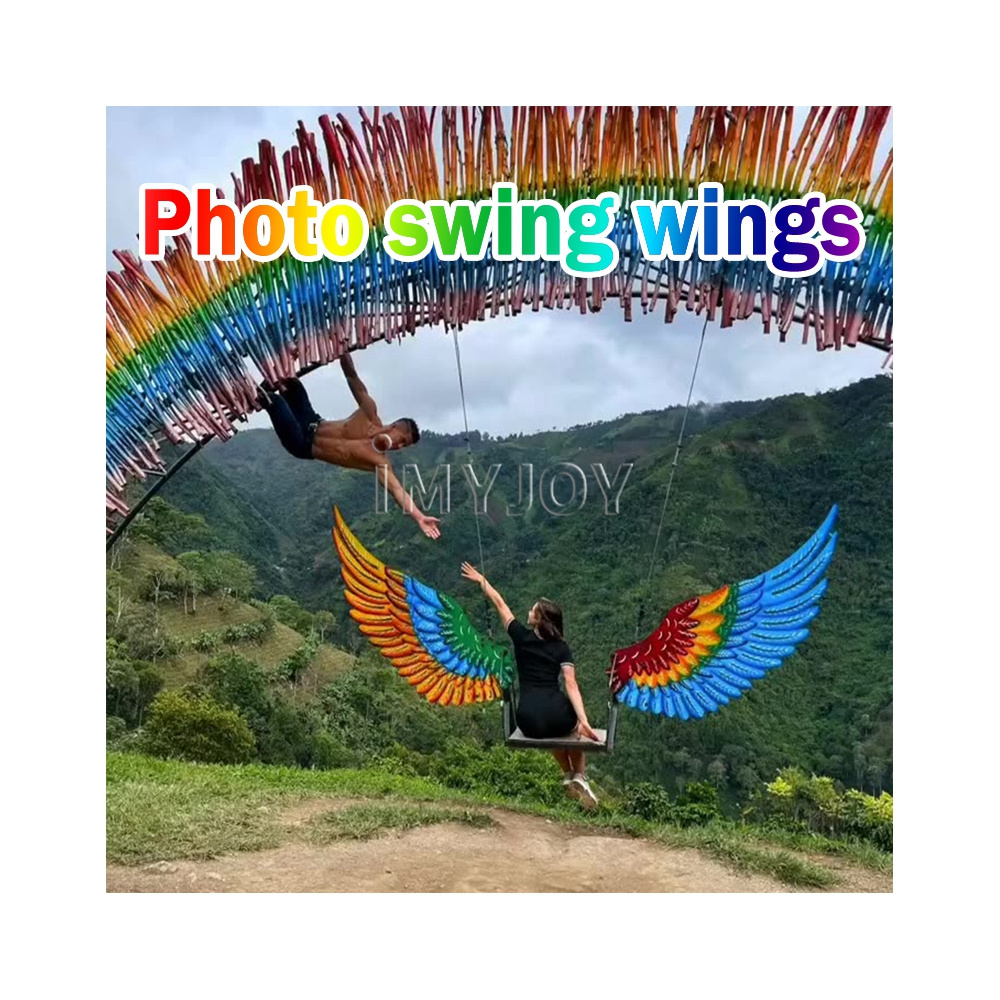 Wholesale large commercial playground garden outdoor indoor kids toy swings sets angel wings ornaments