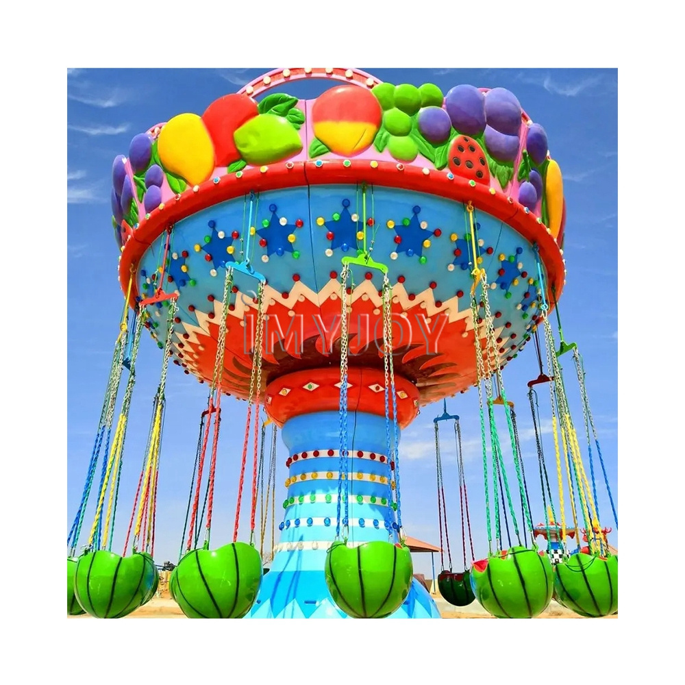 Giant amusement kiddie park attraction fairground electric rotating hanging game flying chairs swing ride for sale