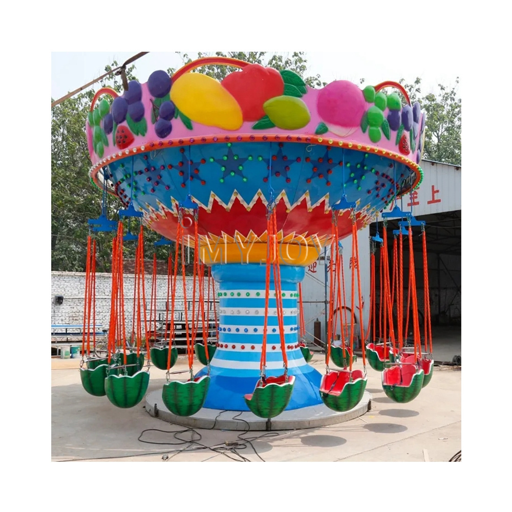 Giant amusement kiddie park attraction fairground electric rotating hanging game flying chairs swing ride for sale