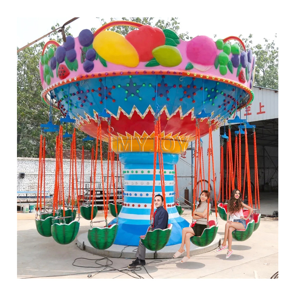 Giant amusement kiddie park attraction fairground electric rotating hanging game flying chairs swing ride for sale