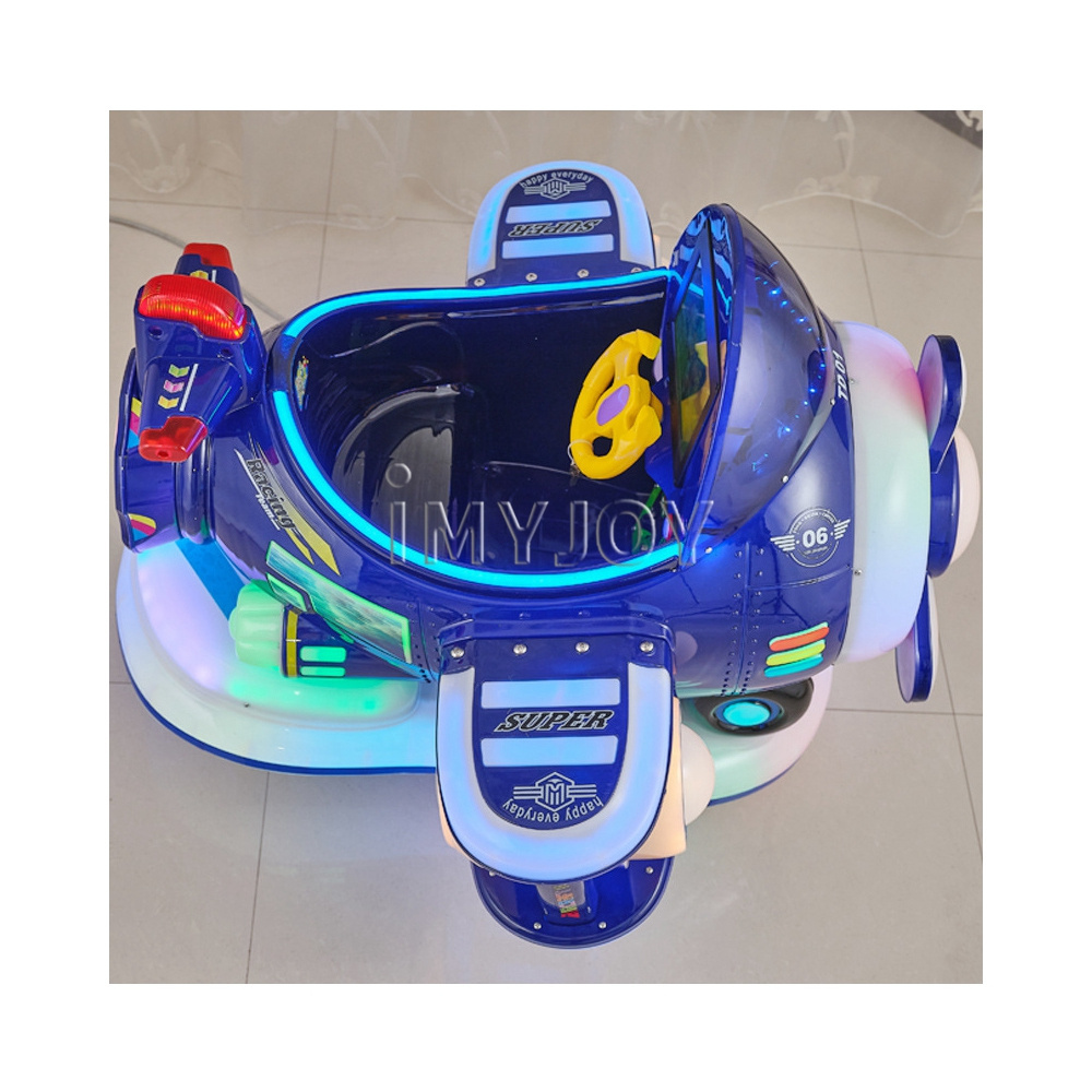 Coin operated multifunctional battery electric led music baby children happy swing slide cars