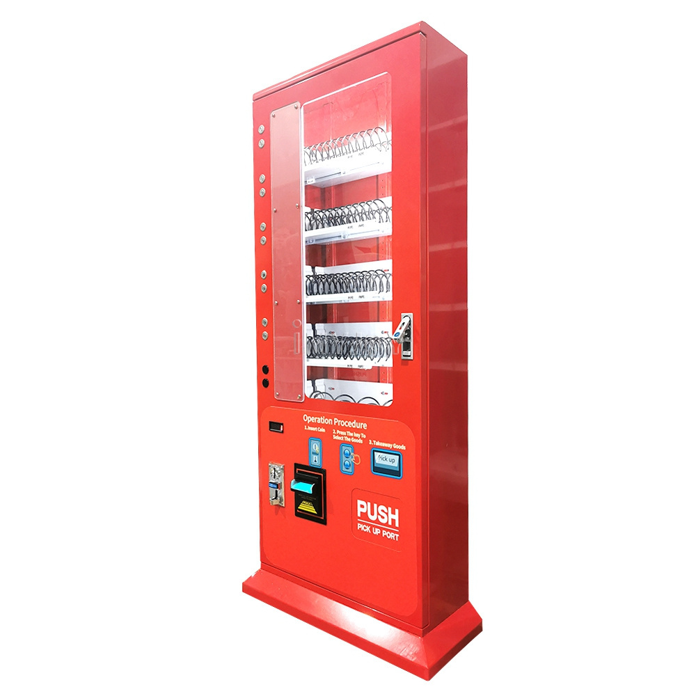 Outdoor coin operated self service alibaba bottled purified water vending machine for snacks foods and drinks