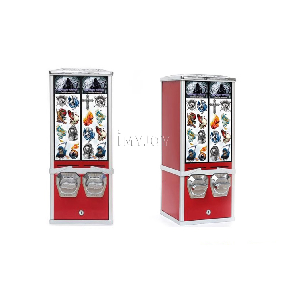 Outdoor coin operated electronic mini children's game photo sticker/tattoo card vending machine