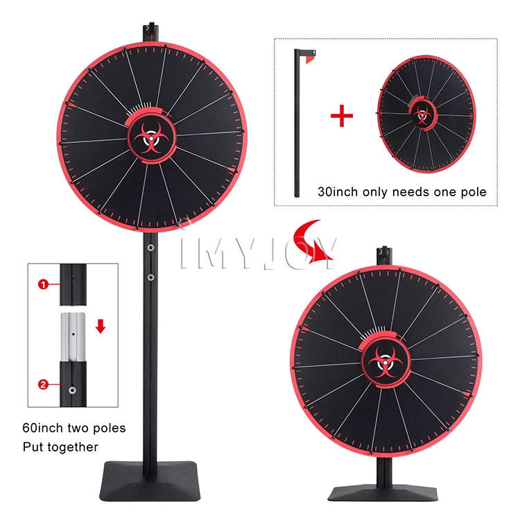 24' Dual Use fortune wheel stand Carnival prize machine Luck Spin Win Prize Wheels of fortune