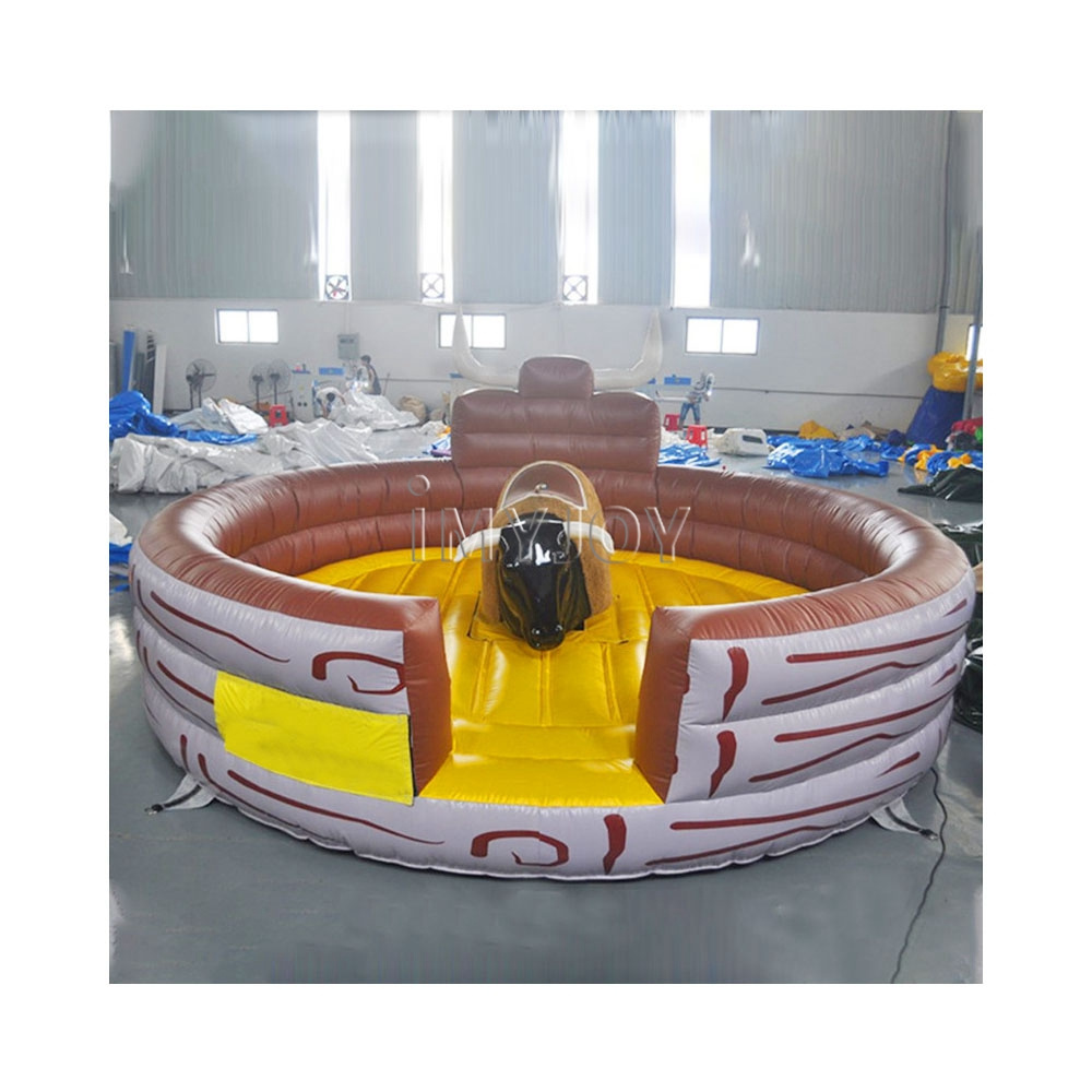 Carnival amusement adult crazy bull ride game park electric inflatable mechanical bucking rodeo bull riding machine for sale