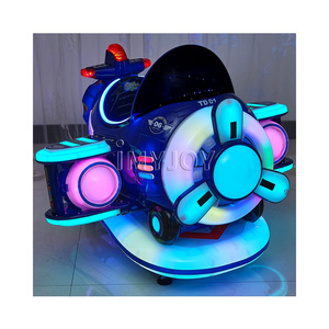 Coin operated multifunctional battery electric led music baby children happy swing slide cars