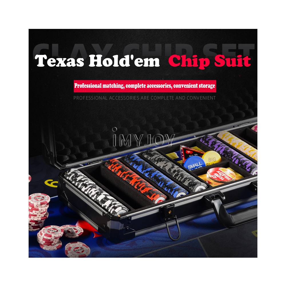 Customized high quality luxury game texas hold em poker chips sit game