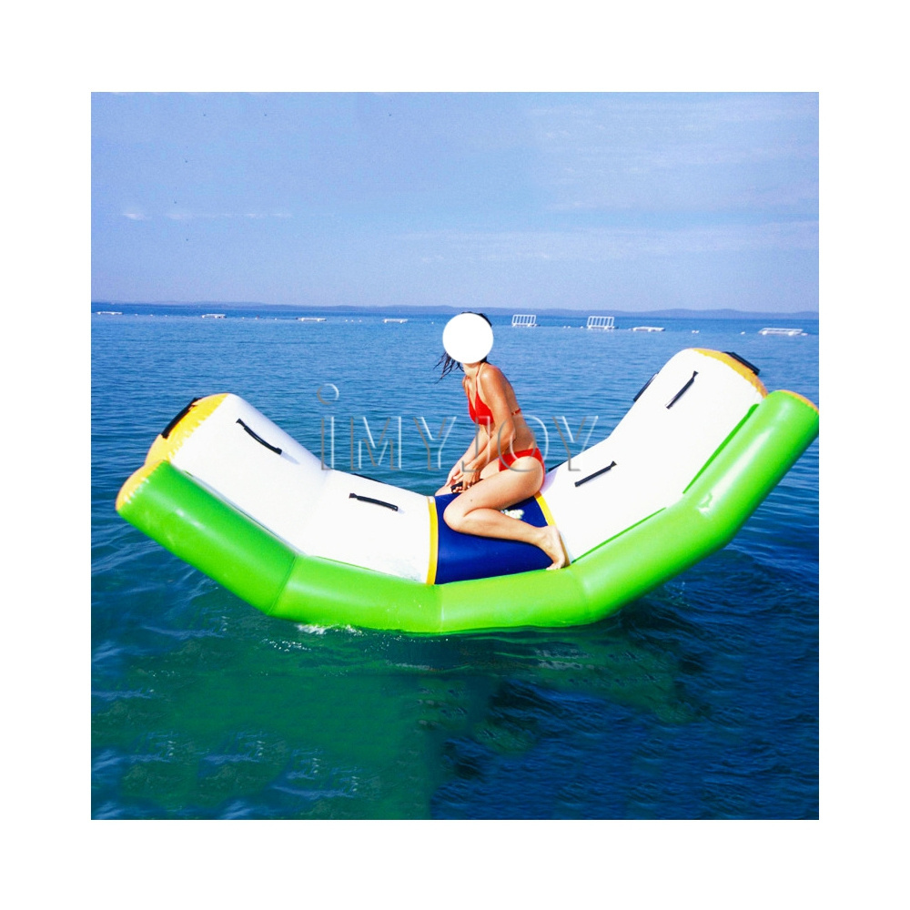 Custom summer amusement shallow water play park roller rides swimming pool float toy inflatable motorcycle pool float