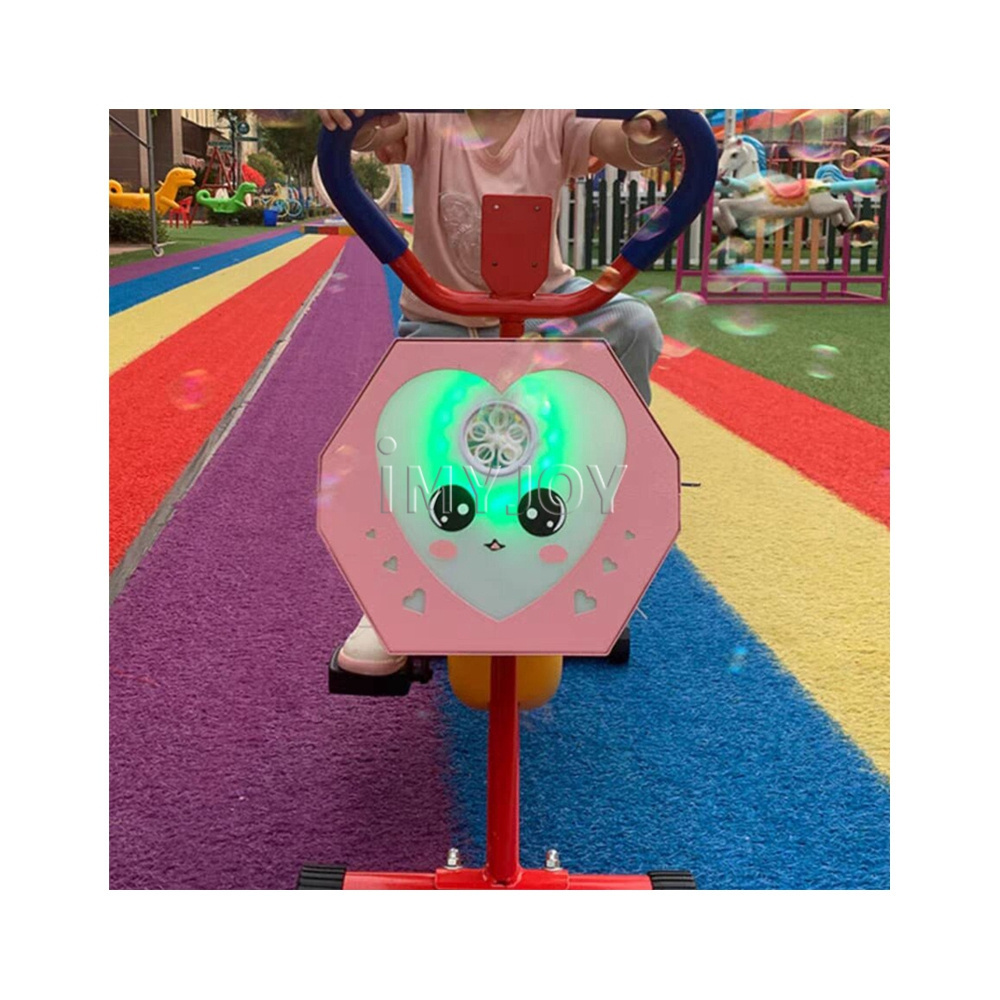 Amusement ride's game park children's props dynamic bicycle fast push bubble gun game bubble toys