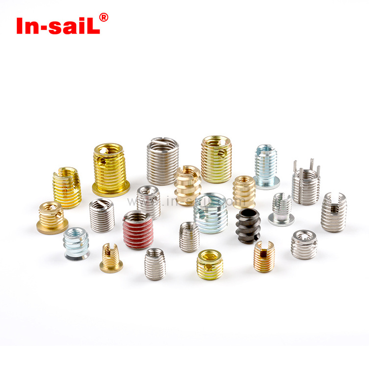 M3 M4 M5 302 307 type threaded insert fasteners aluminum stainless steel self tapping threaded insert nuts for aluminium metal