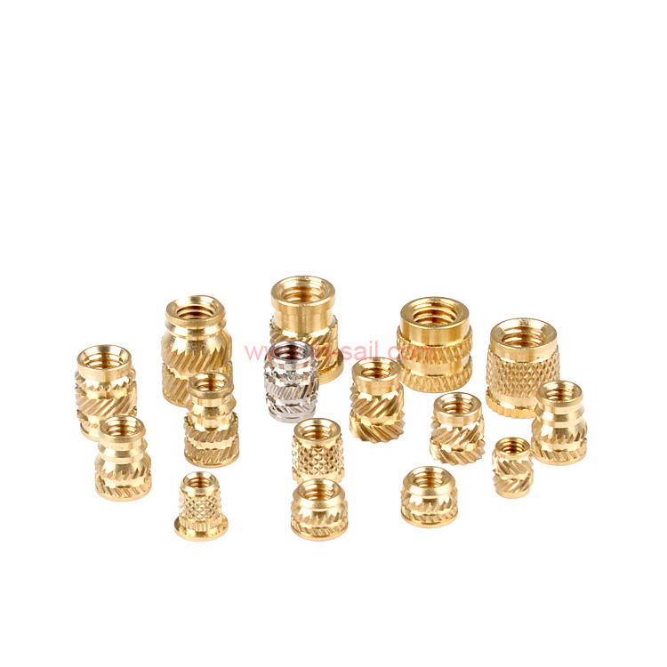 M4 M6 M8 Brass stainless steel knurled self tapping slotted nut heat staking mold in hexagonal threaded insert nut for 3D print