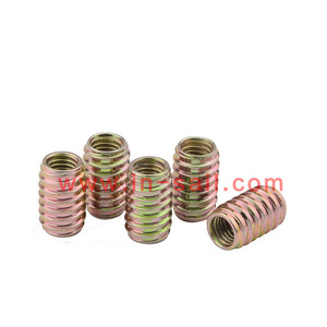 DIN7965 self-tapping screw sleeve furniture nut inner and outer teeth stainless steel screw sleeve