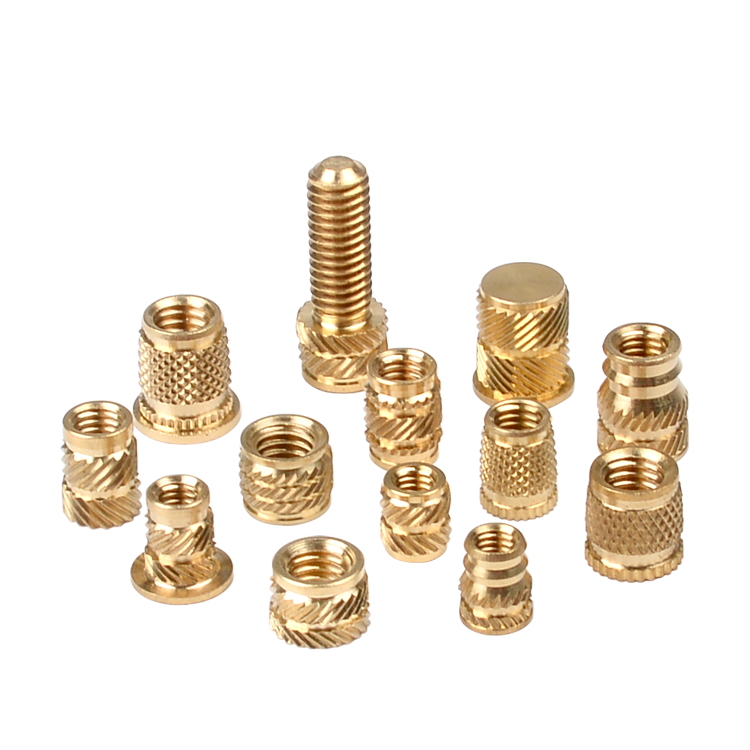 Hot sale brass embedment thread brass knurled nuts heat set insert nuts for laptop UNC 2-56 4-40 6-32 8-32 M3 M5 M6 M8