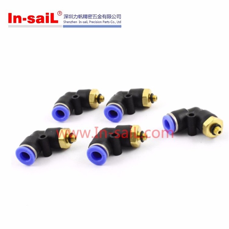 PL4 PL6 PL8 PL10 Pneumatic Gas Pipe Joint Quick Insert Plastic Threaded Elbow Joint Air Pipe