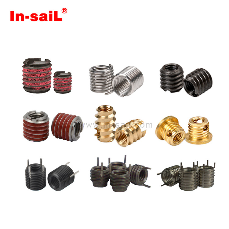 M3 M4 M5 302 307 type threaded insert fasteners aluminum stainless steel self tapping threaded insert nuts for aluminium metal