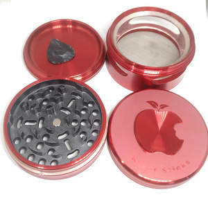 Aluminium CNC Herb Grinder with Non-Stick Ceramic Coated Blades  63mm 4-Part Color Anodised