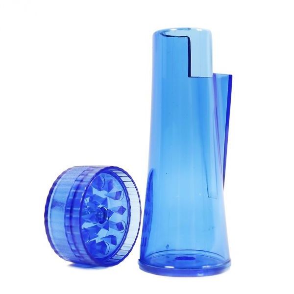 Clipper Sleeve plastic Grinder | Lighter case with detachable 30mm 2-part herb crusher | Custom logo | smoking accessory