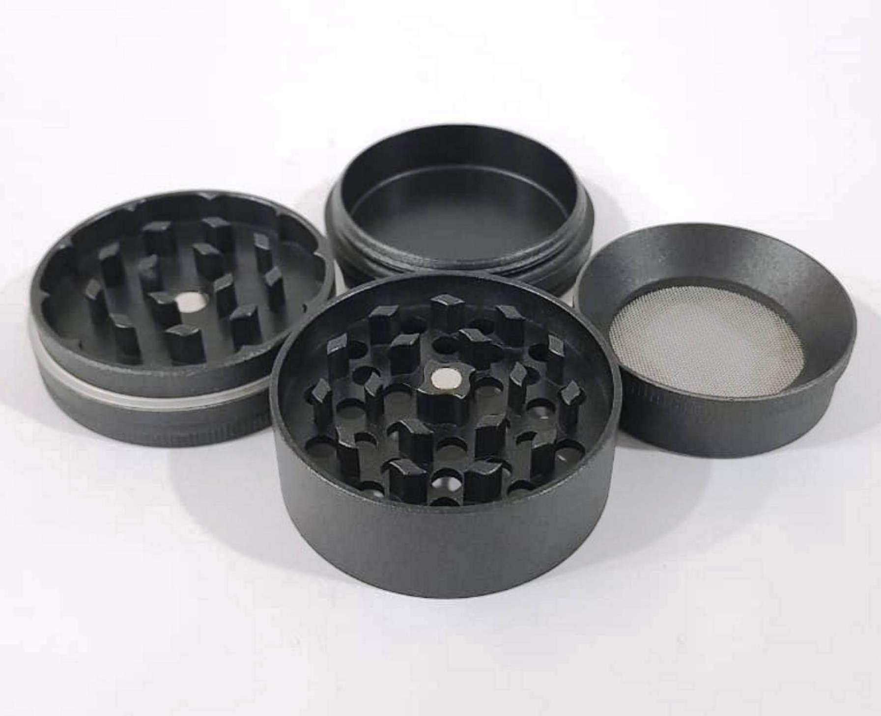 Non-Stick Ceramic Coated Grinder | Aluminium CNC 56mm 4-Part Herb Crusher | Easily Removable Screen