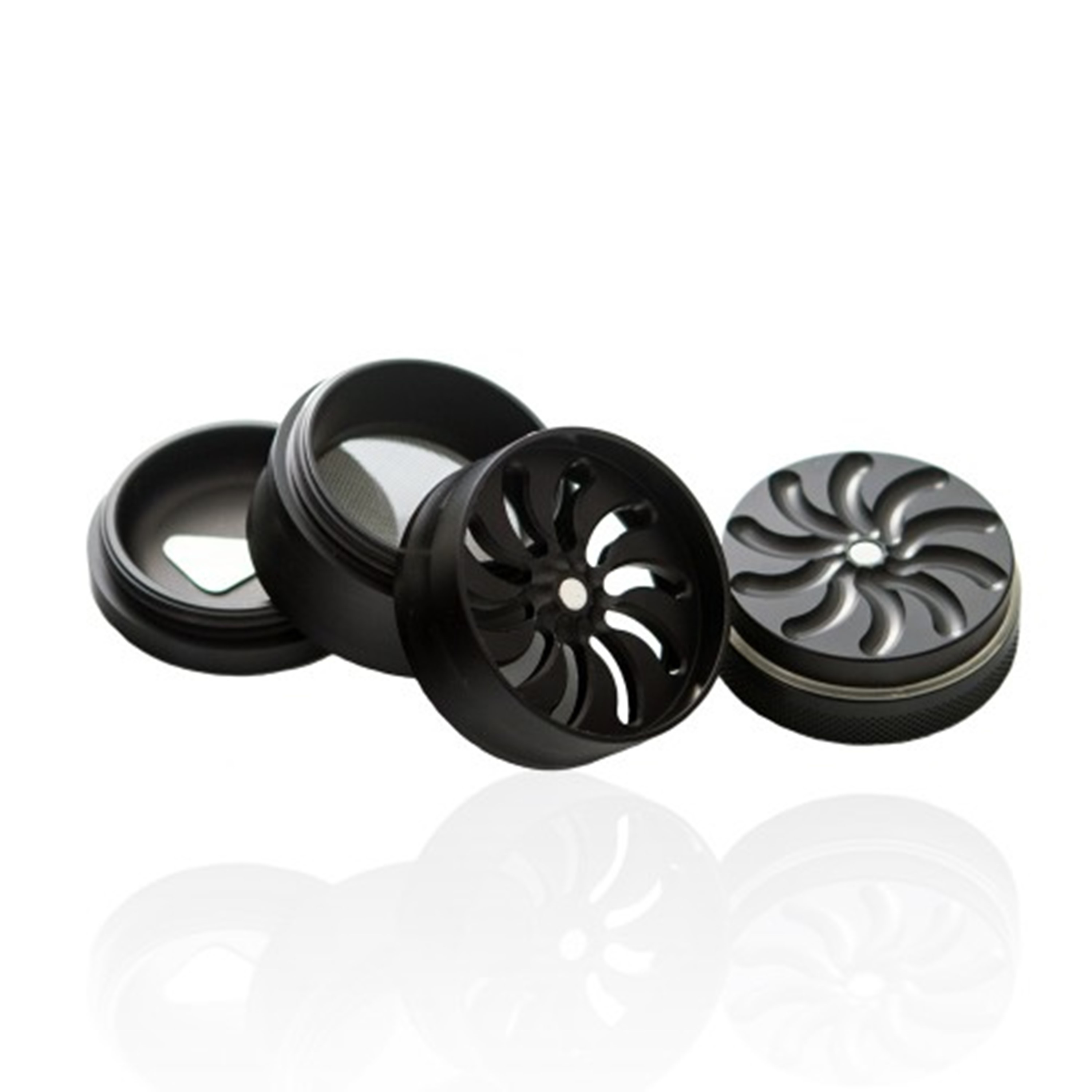 Gruve Grinder | Aluminium CNC 50mm 4-Part Herb Crusher | Innovative coaxial turbine Technolog | Color Anodised