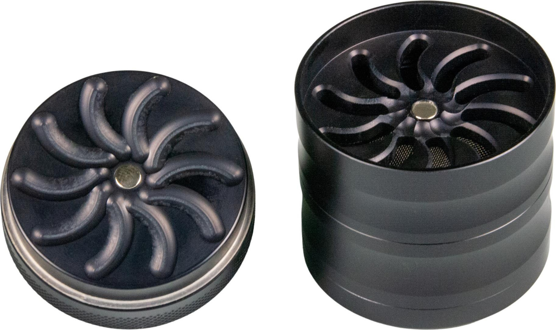 Gruve Grinder | Aluminium CNC 50mm 4-Part Herb Crusher | Innovative coaxial turbine Technolog | Color Anodised