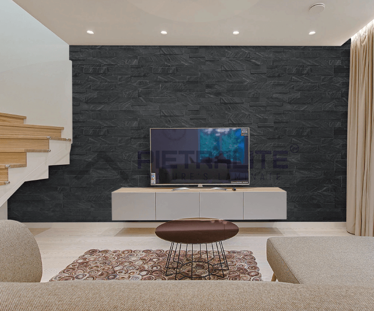 Strike Black Peel And Stick Stone 3d Panel Offers A Convenient And Stylish Solution For Stone Installation