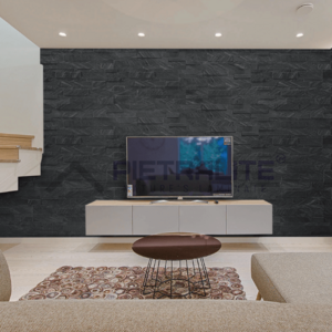 Strike Black Peel And Stick Stone 3d Panel Offers A Convenient And Stylish Solution For Stone Installation