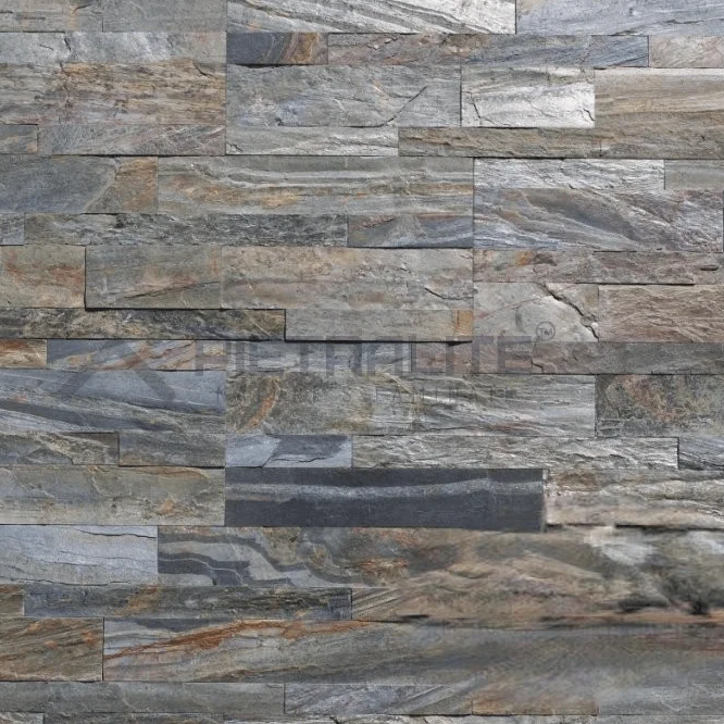 Golden White Wall Veneer Slate Stone Slabs Natural Quartzite Stone Tiles Wall Cladding Culture Stone for Exterior Walls