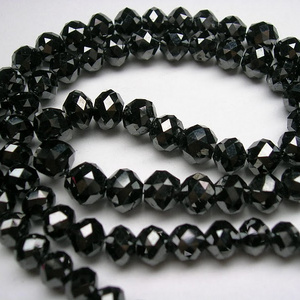 Natural Black Diamond Beads 2 To 3 MM Size AAA Clarity Faceted Beads necklaces at discounted price