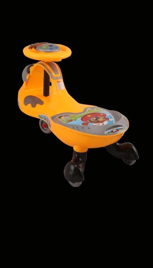 Latest New Orange Durable Plastic Baby Child Toddler Kid Patio Swing Twist Wiggle Ride On Push 5 PU Wheel Indoor Outdoor Car