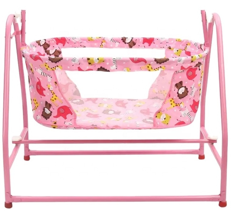 High Grade Italian Design Pink Cartoon Printed Comfortable Soft Bed Nest Cradle For Kids Baby Child Infant Toddler Boy Girl