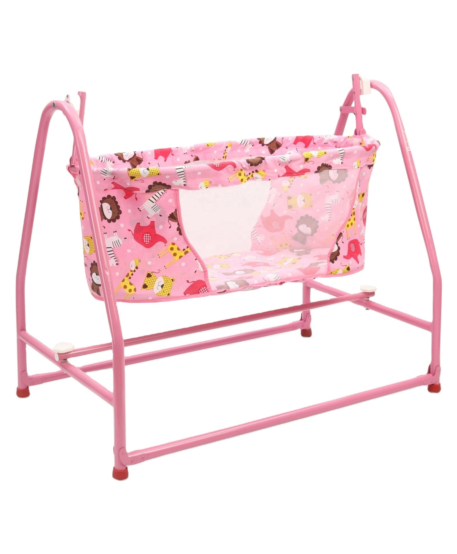 High Grade Italian Design Pink Cartoon Printed Comfortable Soft Bed Nest Cradle For Kids Baby Child Infant Toddler Boy Girl