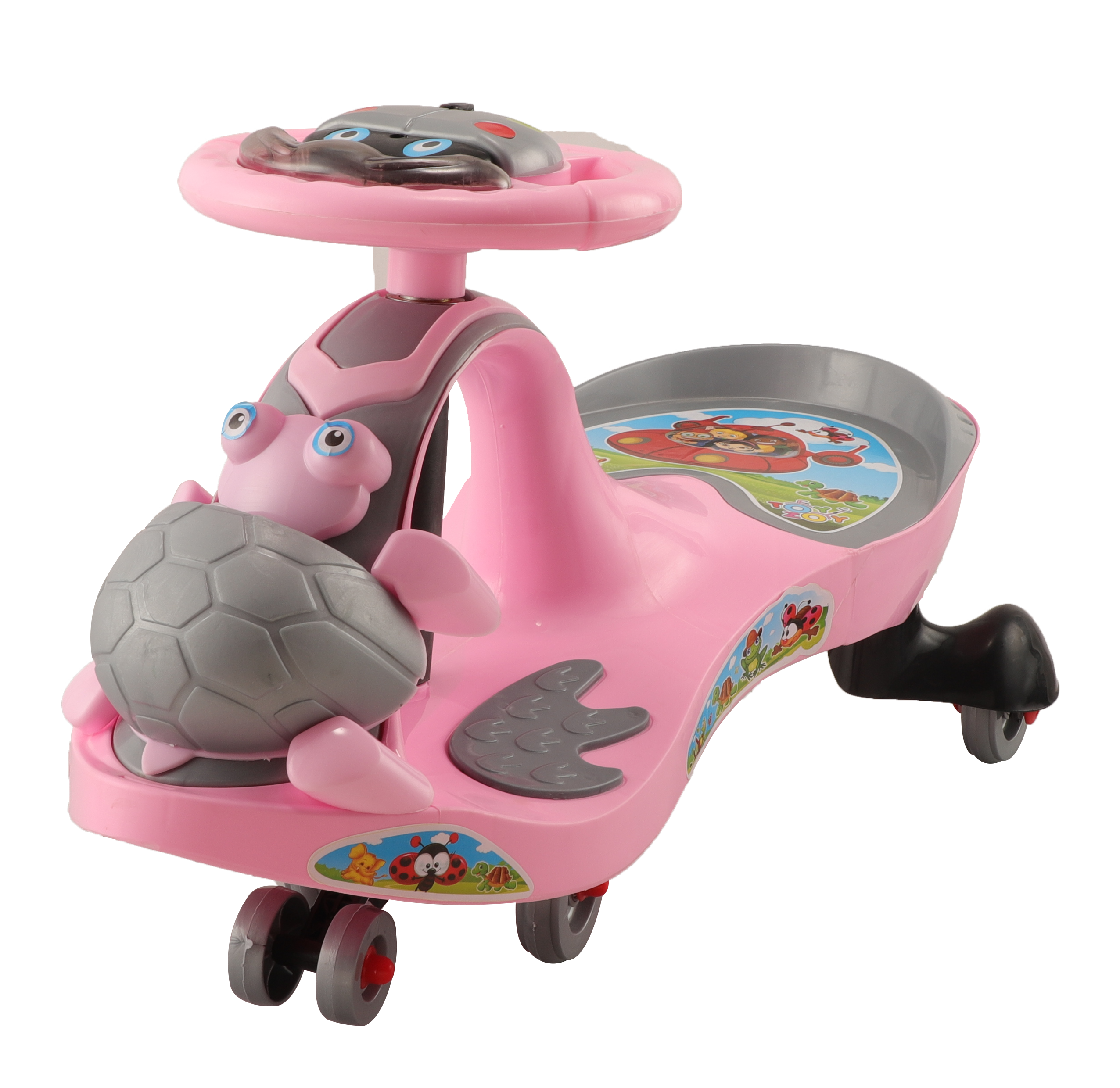 Best Selling Beautiful Pink Plastic Baby Child Toddler Kid Swing Twist Wiggle Ride On Push 5 PU Wheel Indoor Outdoor Car