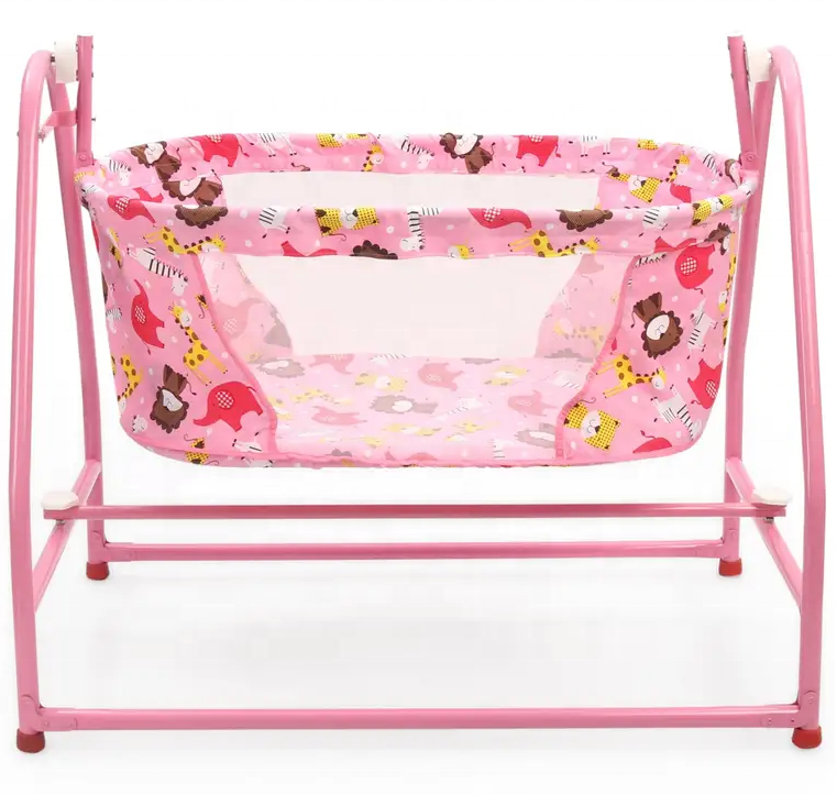 High Grade Italian Design Pink Cartoon Printed Comfortable Soft Bed Nest Cradle For Kids Baby Child Infant Toddler Boy Girl