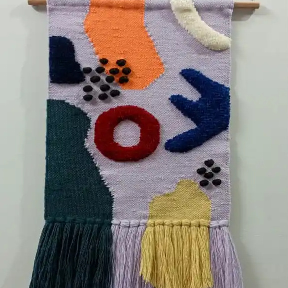 Custom Made Wool Wall Hanging Home Decor Item available at Factory Price