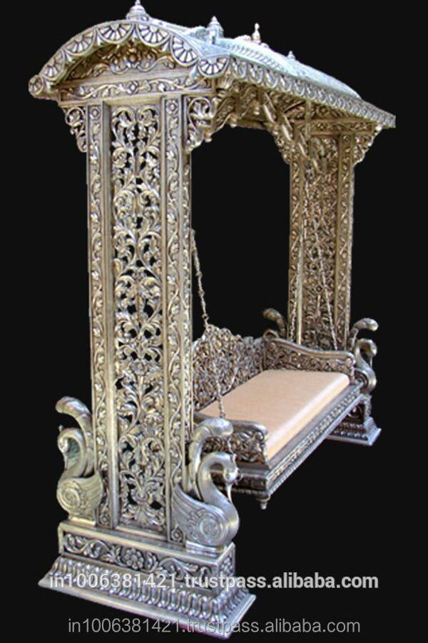 Indian wooden very fine carved embossed beautiful decorative beautiful indoor swings